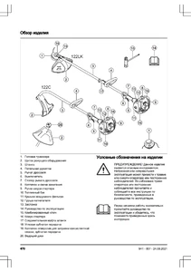 Составные части Husqvarna 122C и 122LK