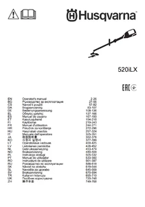 Многоязычное руководство по эксплуатации (2021) для Husqvarna 520iLX