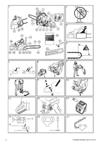 Составные части Husqvarna 435 II, 435e II, 440 II, 440e II