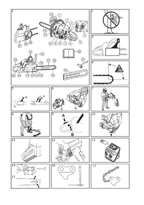 Составные части Husqvarna 445 II, 445e II, 450 II, 450e II