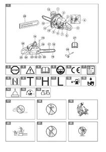 Составные части Husqvarna 445 II, 445e II, 450 II, 450e II