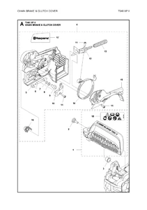 Запчасти для цепного тормоза и крышки сцепления бензопилы Husqvarna T540 XP II