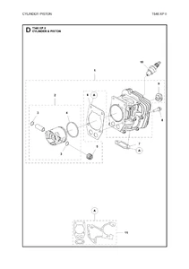 Запчасти для цилиндра и поршня бензопилы Husqvarna T540 XP II
