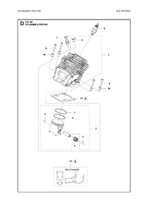 Запчасти для цилиндра и поршня бензопилы Husqvarna 572 XP, 572 XP G